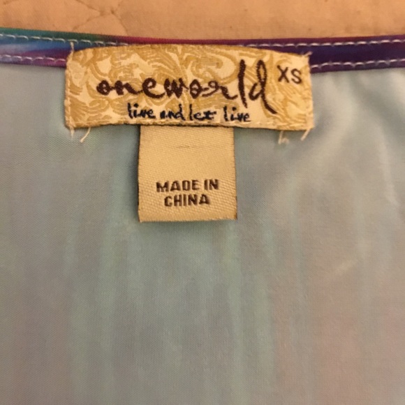 NWOT. One World Women’s Tunic - Picture 9 of 9